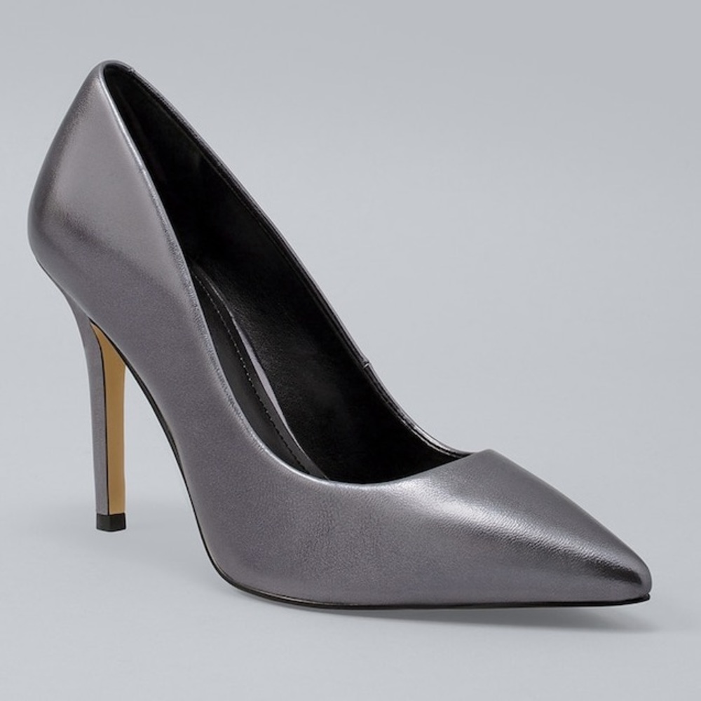 White House Black Market Silver Occasion Pumps